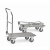 Collapsible carts KW 2 -ALU- - Handlebar foldable onto platform, alu
